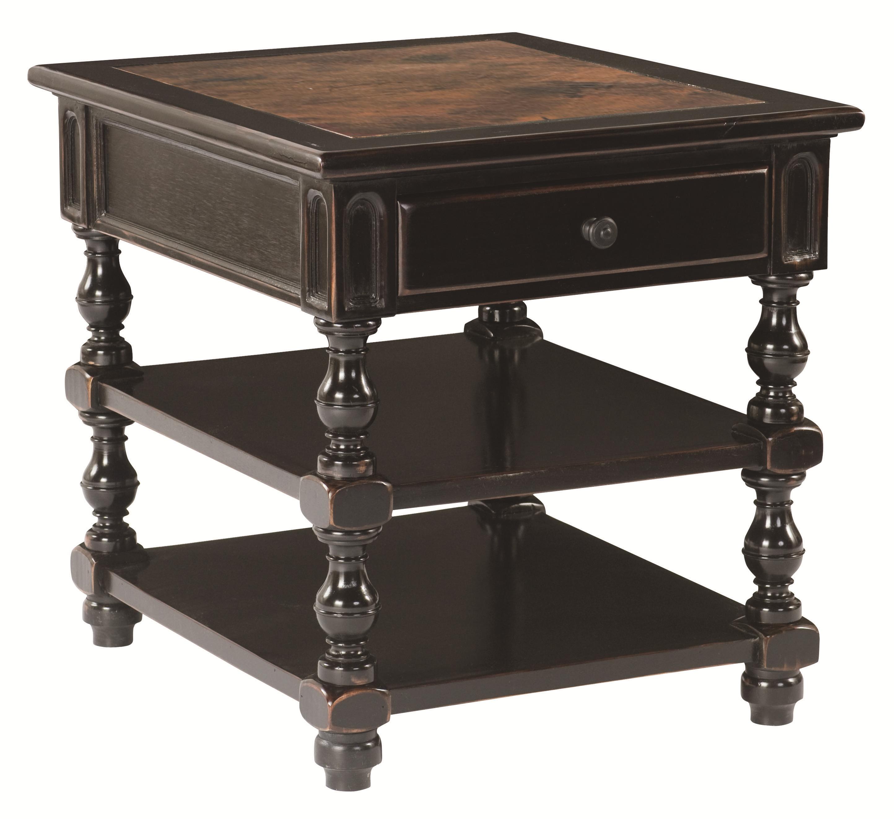 Bernhardt Durango Drawer End Table with 2 Shelves Morris Home End